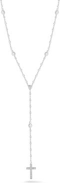 GLAZE JEWELRY Sterling Silver Cross Lariat Necklace