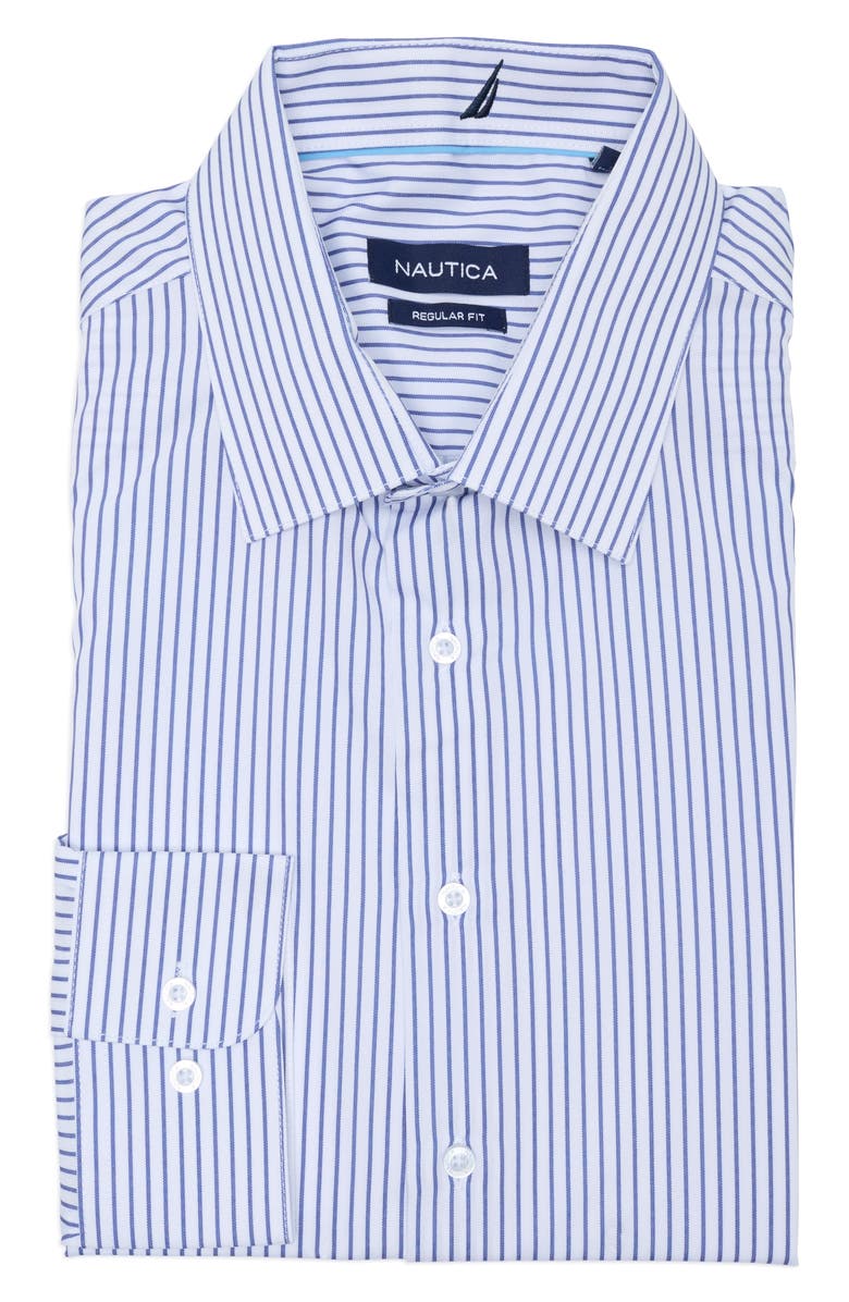 Nautica Stripe Regular Fit Dress Shirt, Alternate, color,