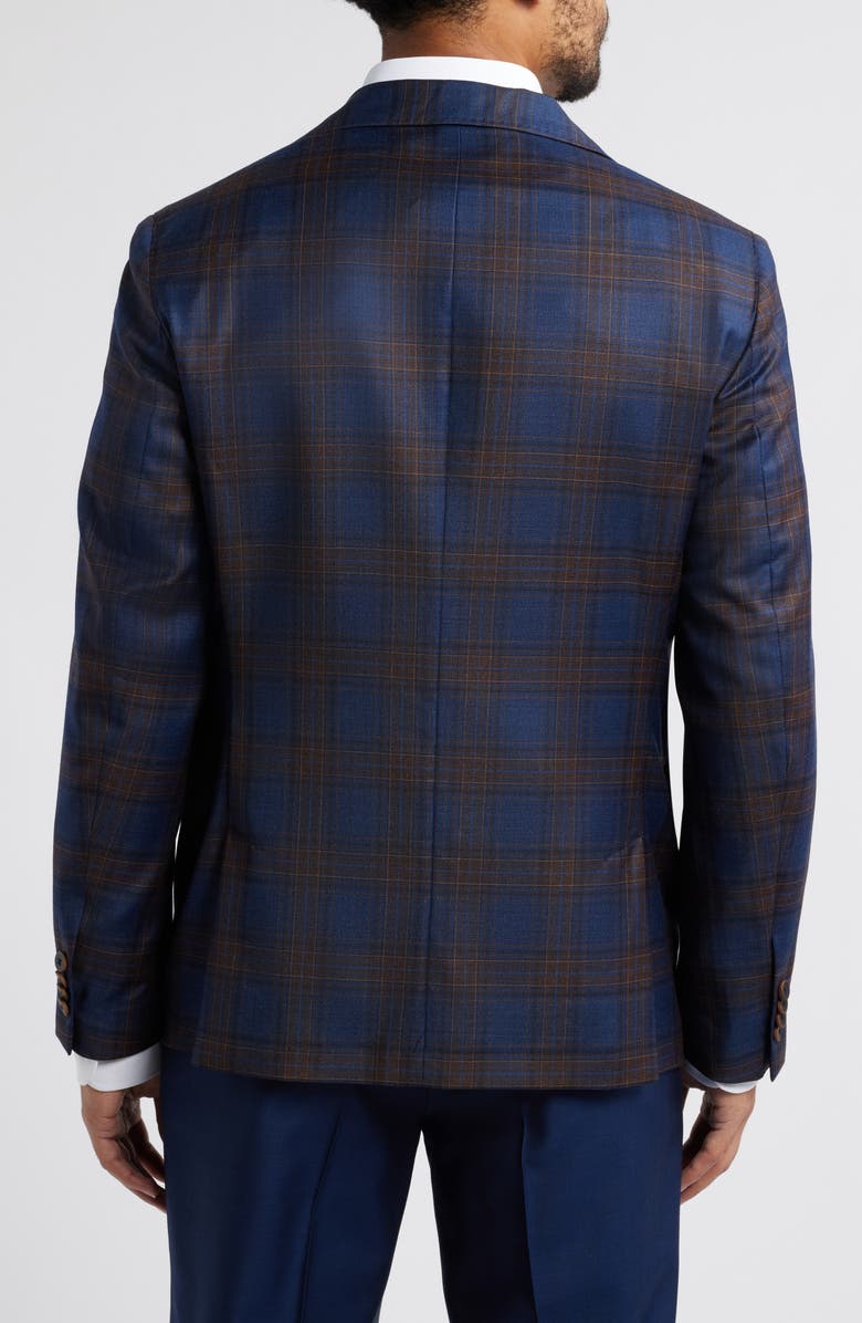 Zanella Thomas Plaid Stretch Wool Sport Coat, Alternate, color, 