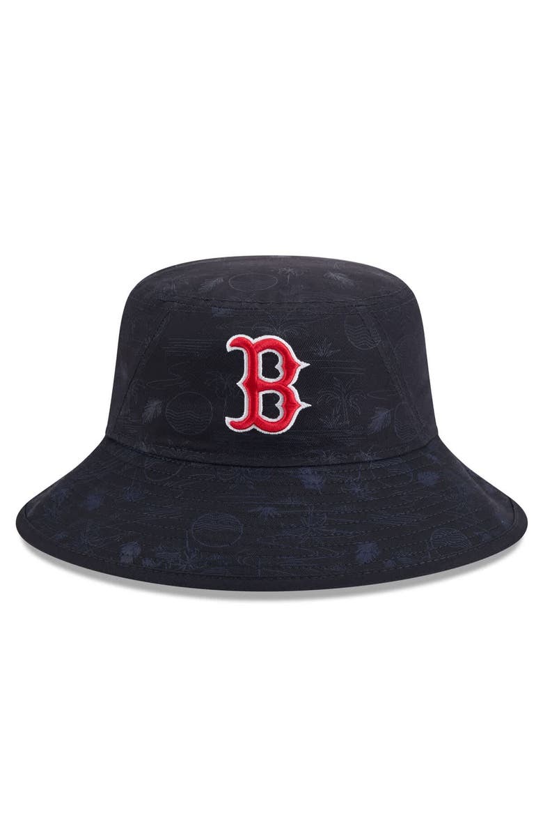 New Era Men's New Era  Navy Boston Red Sox 2025 Spring Training All Over Print Bucket Hat, Alternate, color, 
