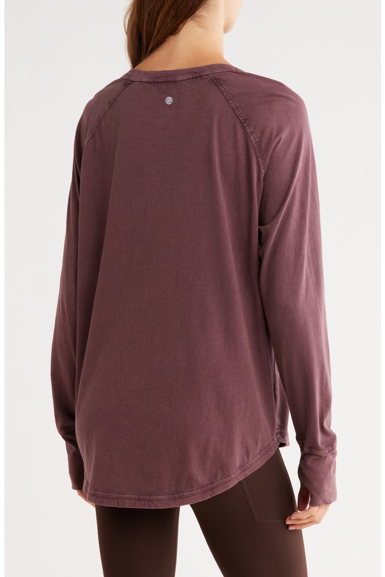 Vintage Wash Relaxed Long Sleeve 2.0 Tee, Alternate, color, BURGUNDY FUDGE