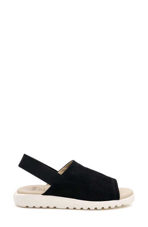 Amalfi By Rangoni Bahamas Slingback Sandal In Black Long Beach Black Elastic