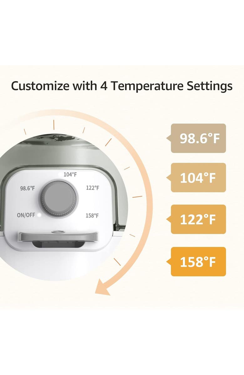 GROWNSY Instant Baby Bottle Warmer, Alternate, color, White