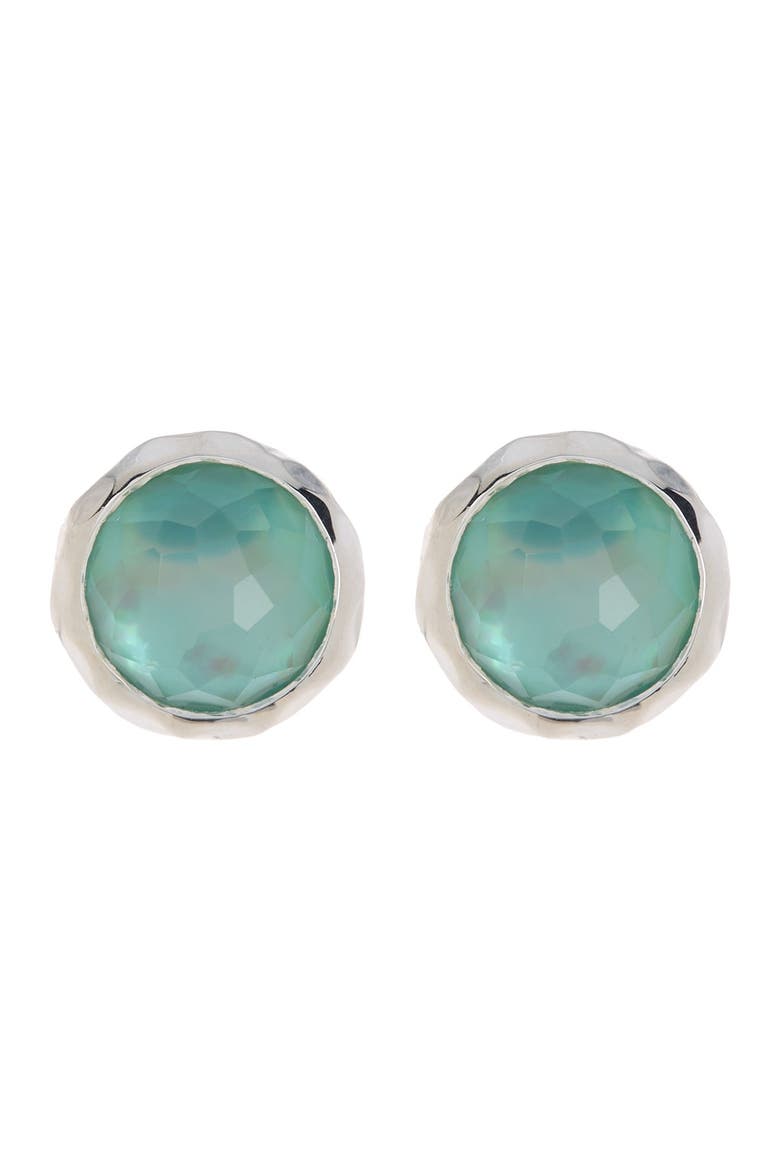 Sterling Silver Rock Candy Stud Earrings, Main, color, ROCK CRYSTAL AND MOP