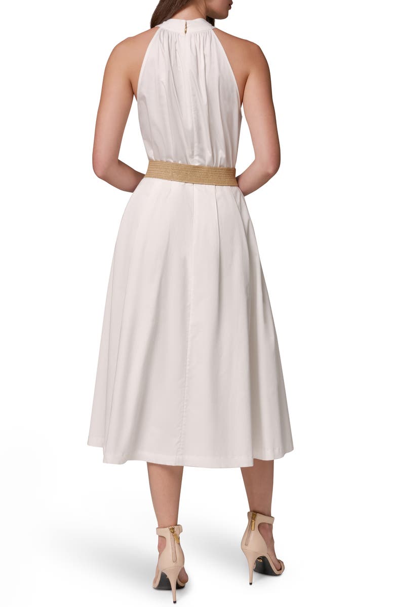 Donna Karan New York Belted Sleeveless Midi Dress, Alternate, color,