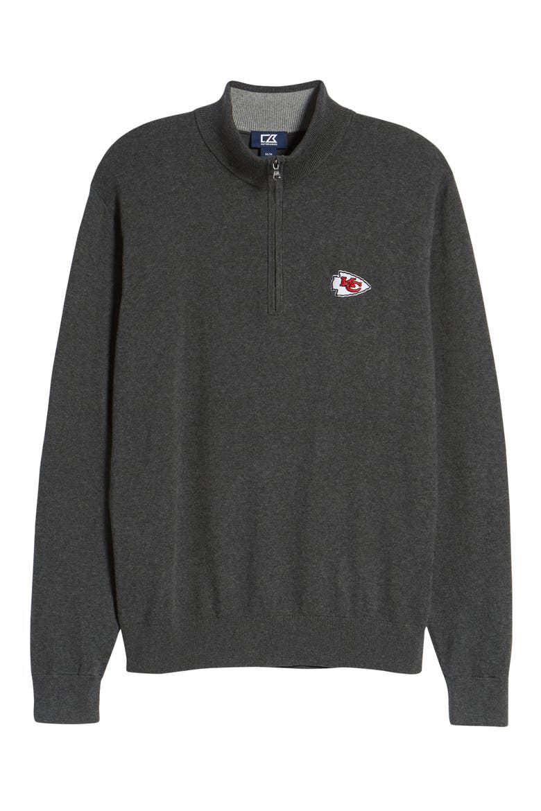 Kansas City Lakemont Regular Fit Quarter Zip Sweater, Alternate, color, CHARCOAL HEATHER