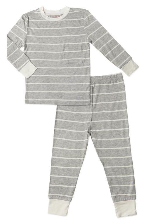 Baby Grey by Everly Grey Everly Grey Kids' Fitted Two-Piece Pajamas in Heather Grey