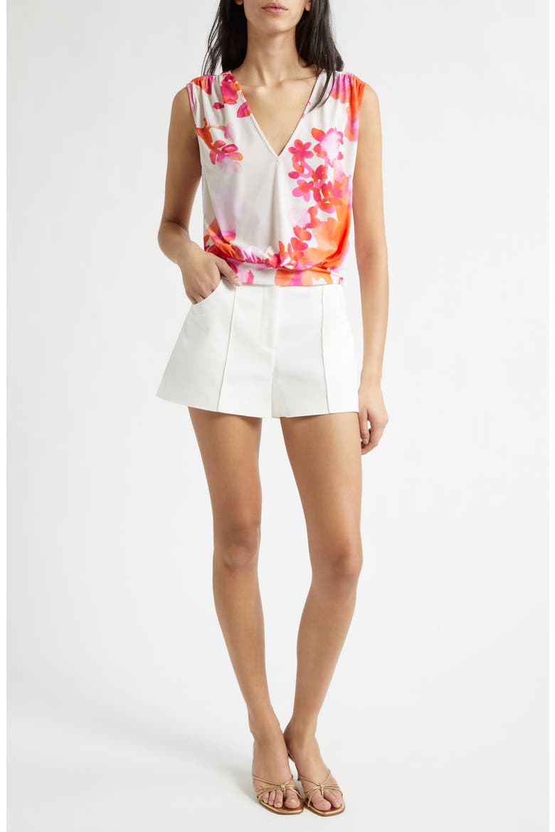 Marco Pintuck Cotton Blend Shorts, Alternate, color, IVORY
