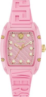 Versace Dominus Ceramic Strap Watch, 44mm x 36mm