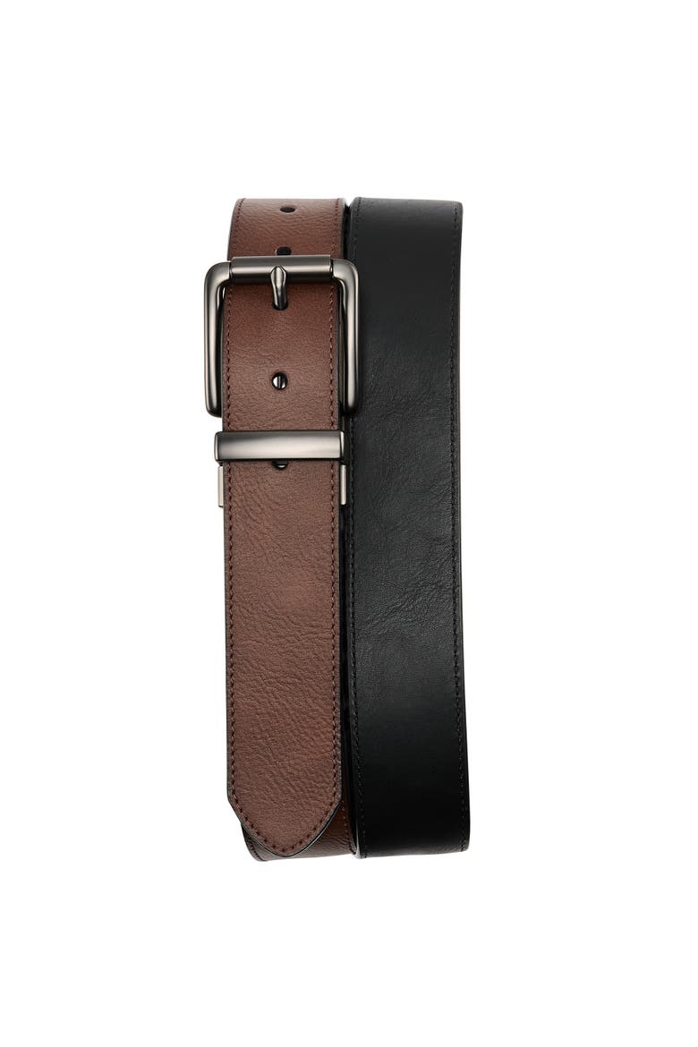 Big & Tall Bridle Reversible Belt, Main, color, BROWN BLACK