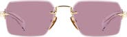 David Beckham Eyewear 56mm Rimless Rectangular Sunglasses