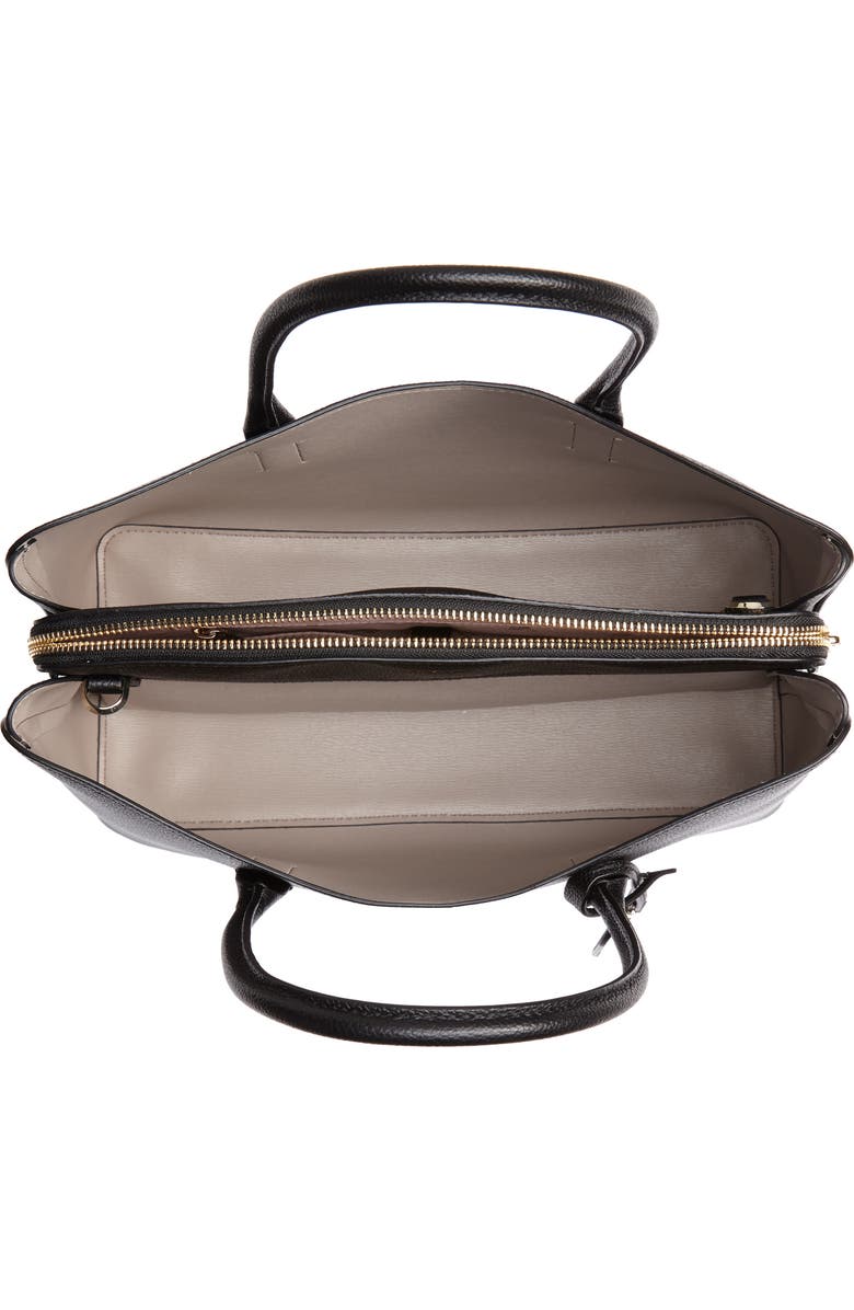 Kate Spade New York large margaux leather satchel, Alternate, color, Black