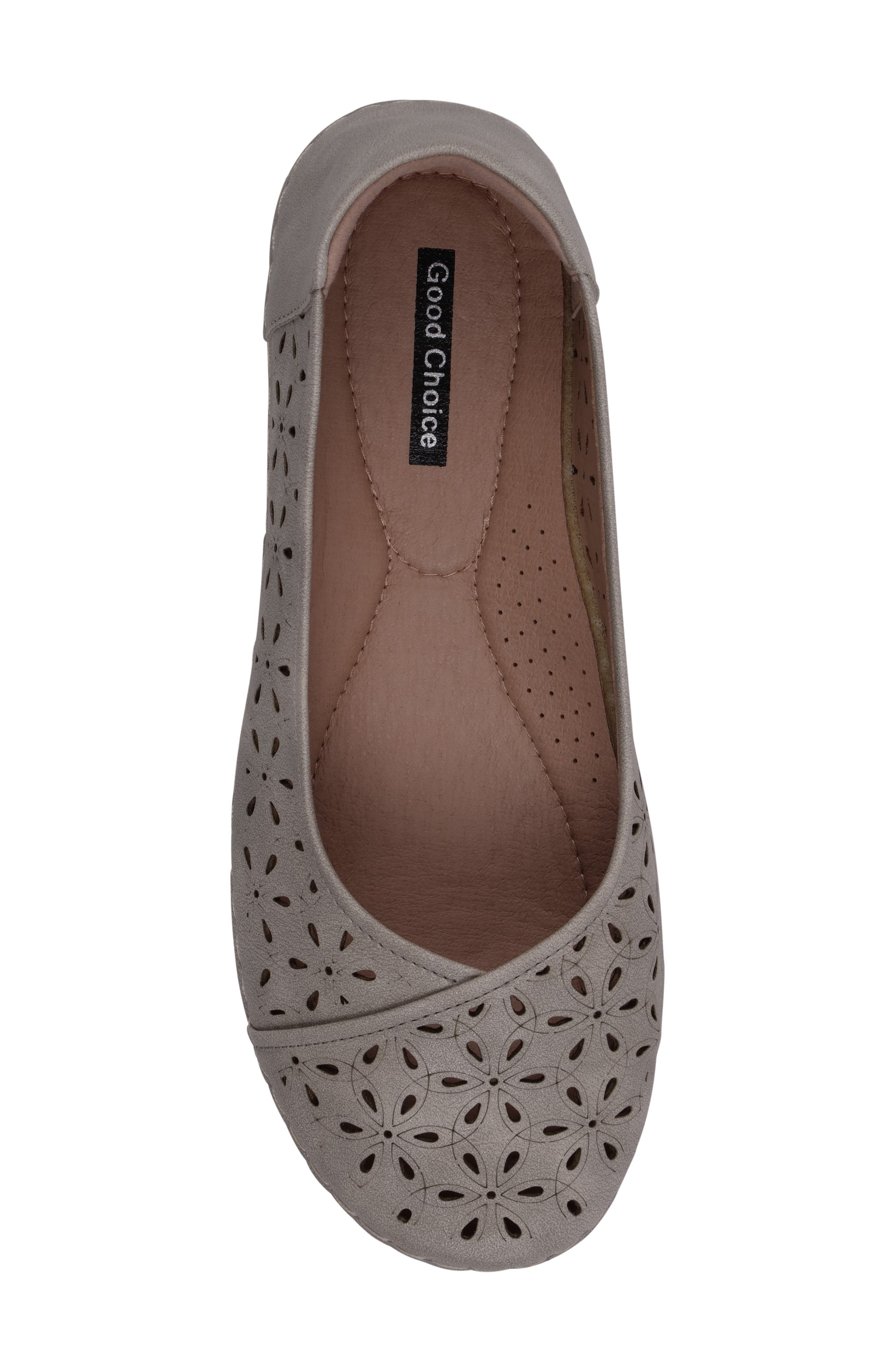GOOD CHOICE NEW YORK Nysha Flat, Alternate, color, Grey