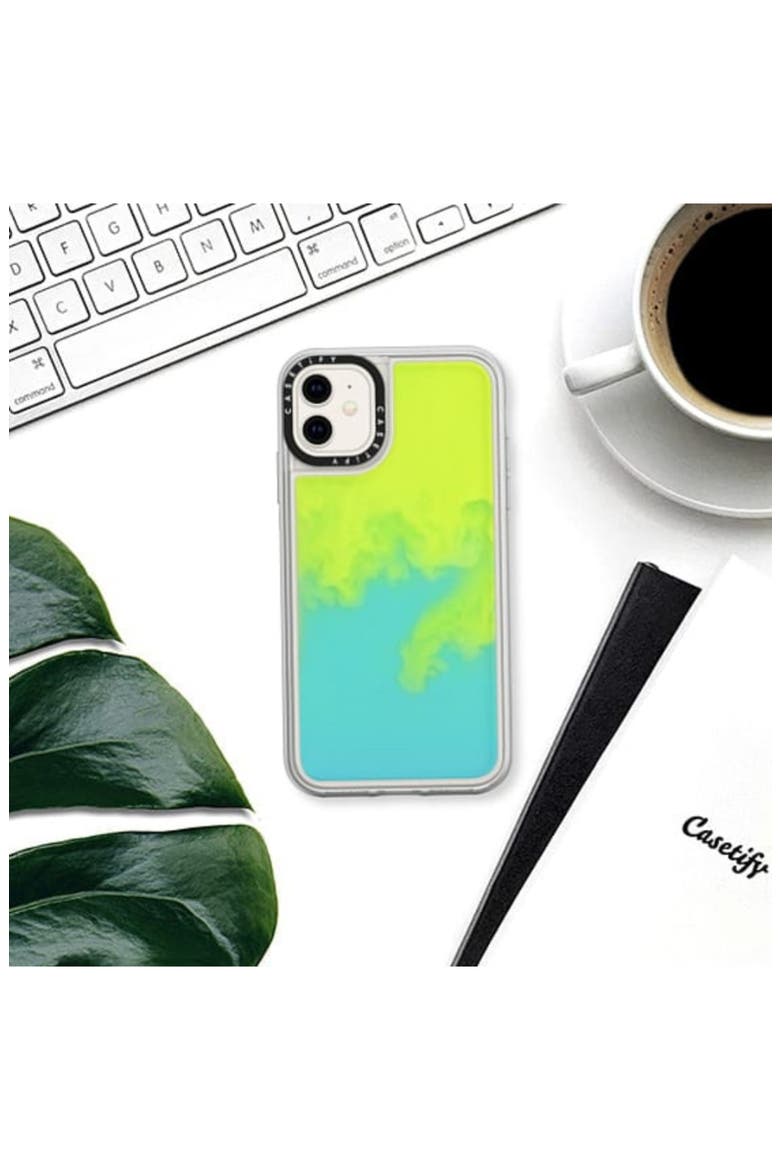 Neon Sand iPhone 11/11 Pro Case, Alternate, color, GREEN / YELLOW