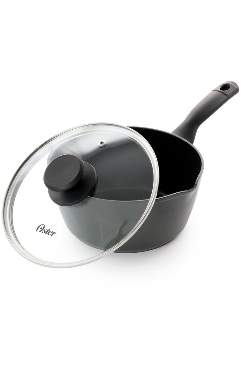 OSTER Kingsway 2.6 Quart Aluminum Nonstick Saucepan, Alternate, color, Black