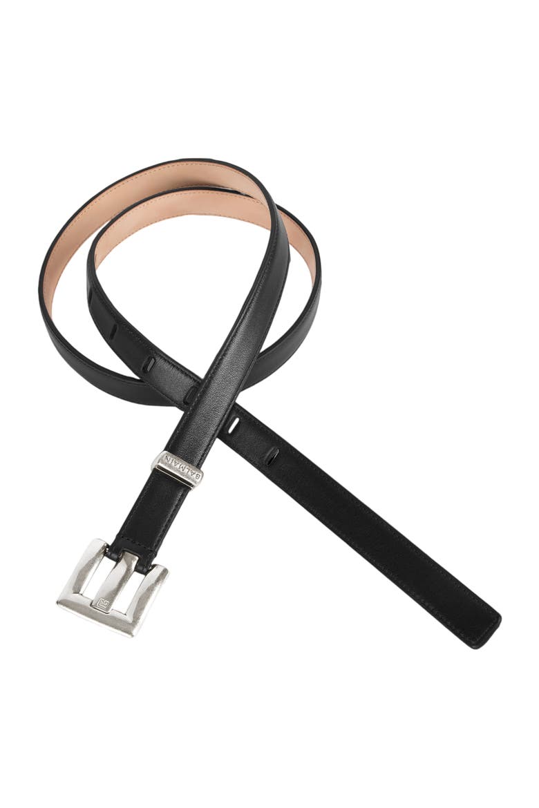 Anthem smooth leather belt, Alternate, color, black