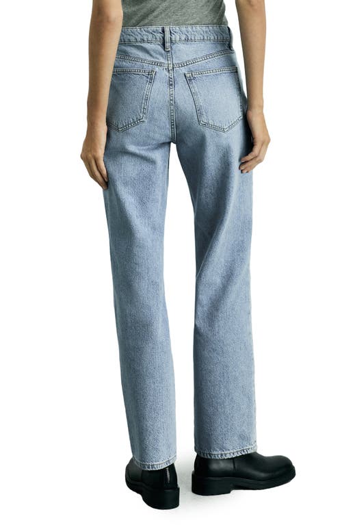 Mango Matilda Medium-rise Straight-fit Jeans Light Blue In Medium Blue