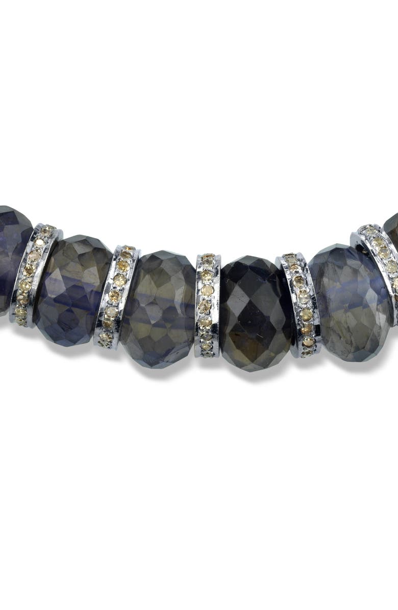 Sheryl Lowe 5-Rondelle Iolite & Diamond Bracelet, Alternate, color,