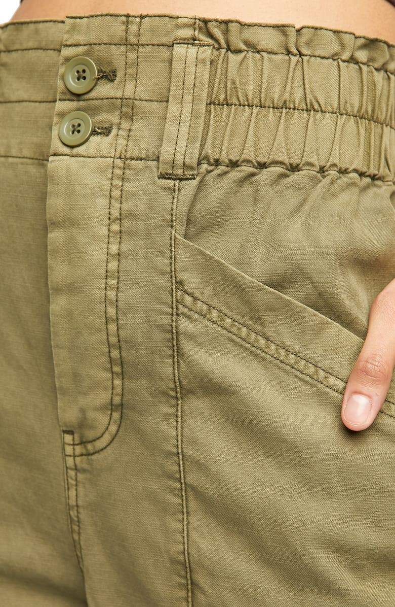 Free People Ready to Run Cinch Waist Cotton Cargo Pants, Alternate, color, 