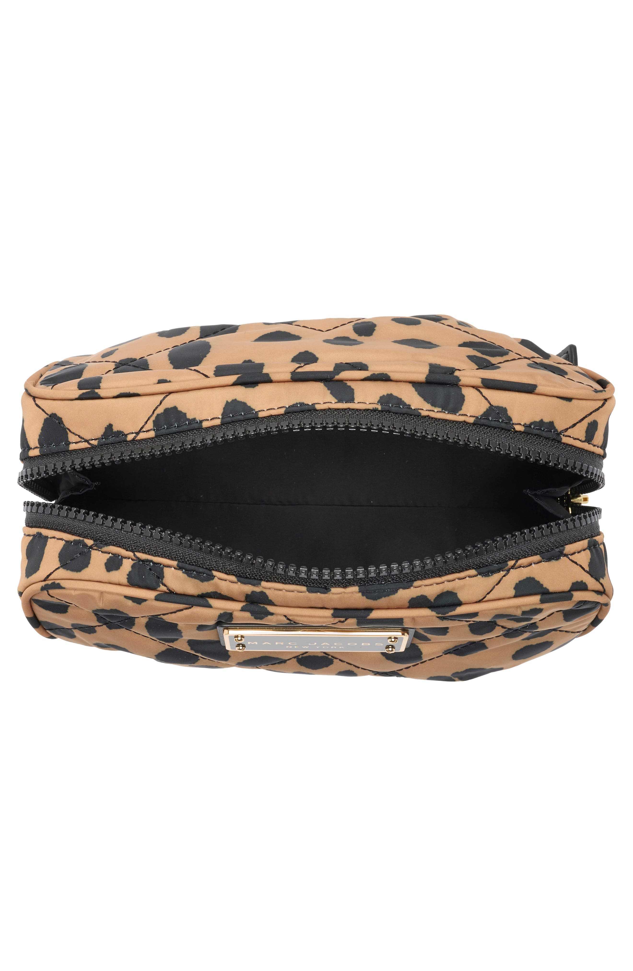 Marc Jacobs Cheetah Print Small Quilted Pouch, Alternate, color, Black Multi