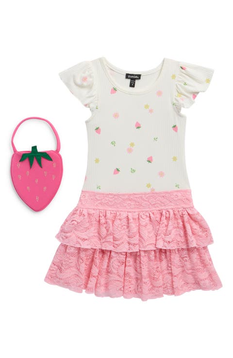 Kids' Strawberry Dress & Handbag Set (Toddler & Little Kid)