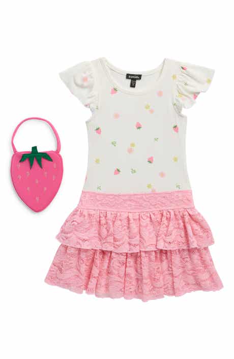 Zunie Kids' Strawberry Dress & Handbag Set