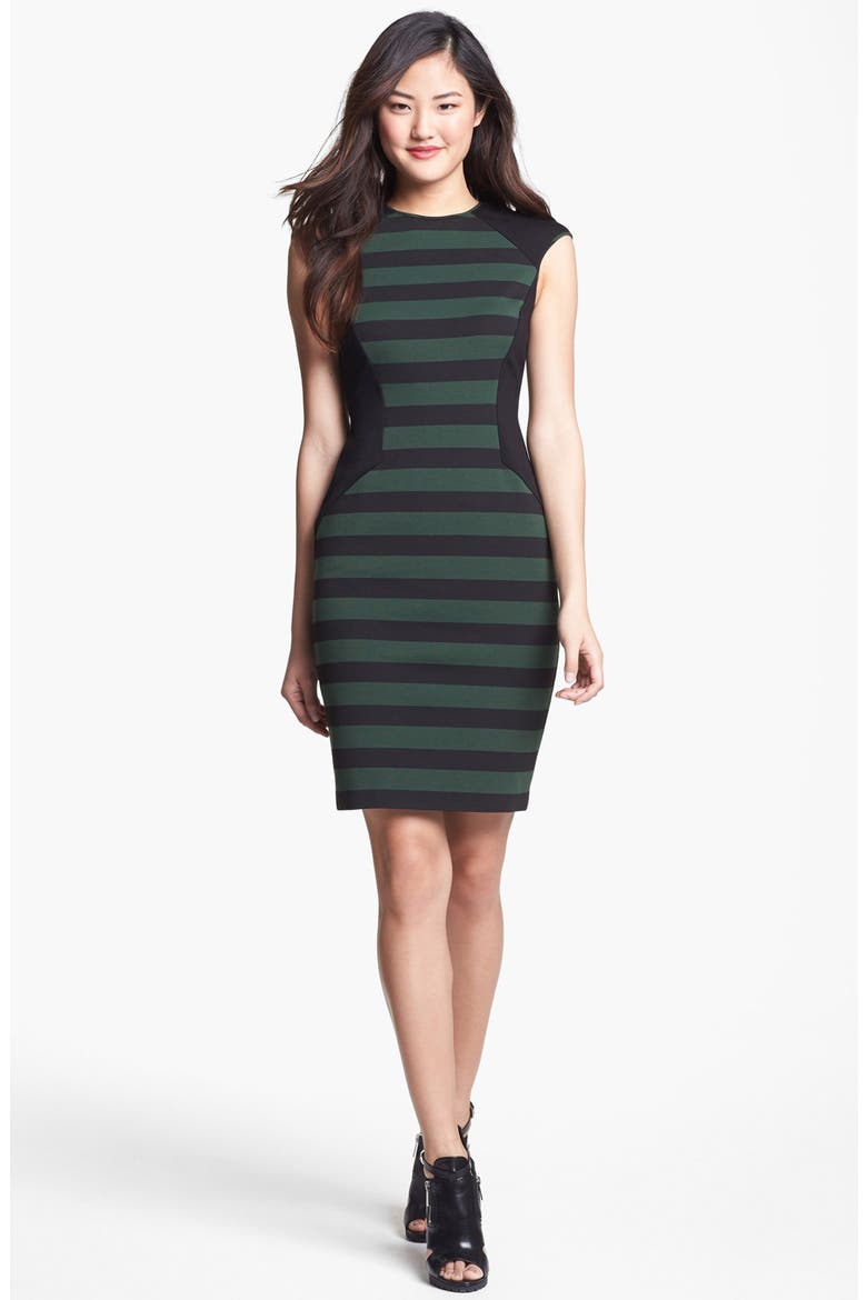 Stripe Sheath Dress, Main, color, ENGLISH IVY