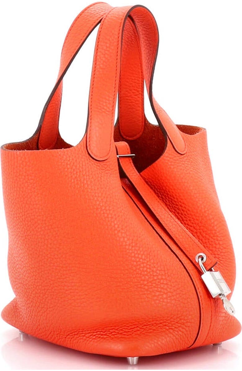 Pre-Owned Hermes Picotin Lock Bag Clemence PM, Alternate, color, Orange Poppy