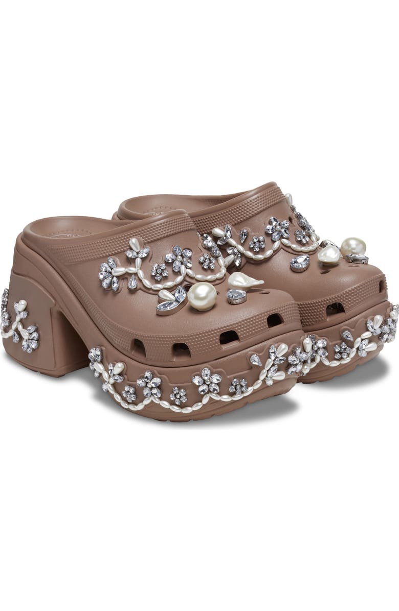 CROCS x Simone Rocha Siren Clog with Crystal & Faux Pearl Jibbitz<sup>™</sup>, Main, color,