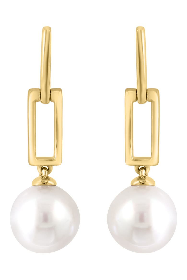 14K Yellow Gold Freshwater Pearl Drop Earrings, Main, color, GOLD MULTI