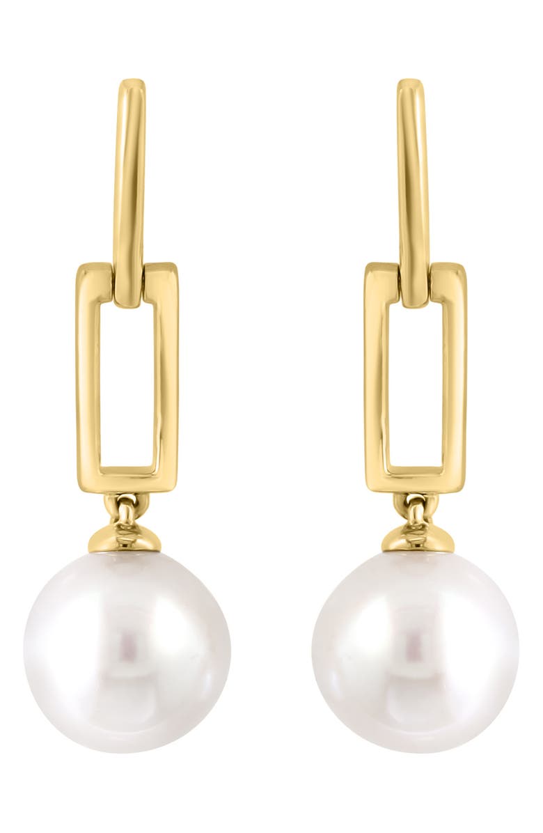 EFFY 14K Yellow Gold Freshwater Pearl Drop Earrings, Main, color, 