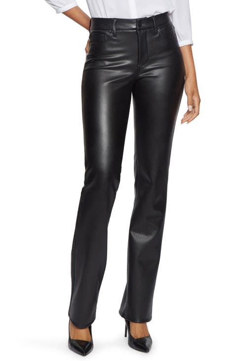 Black high waist faux leather shops pants