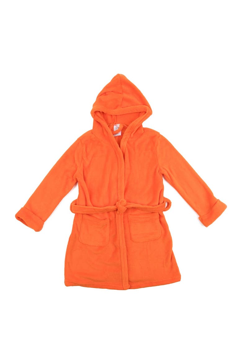 Orange Fleece Hooded Robe, Main, color, ORANGE