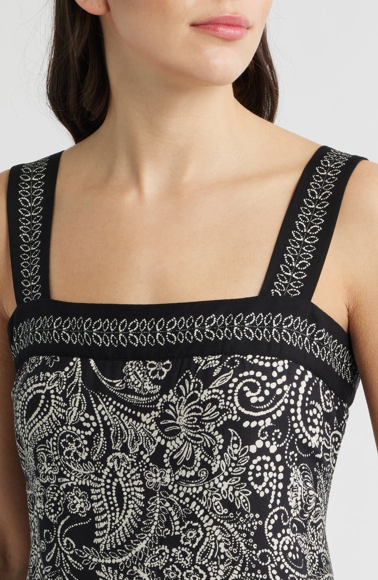 Vince Camuto Paisley Sundress, Alternate, color, Rich Black