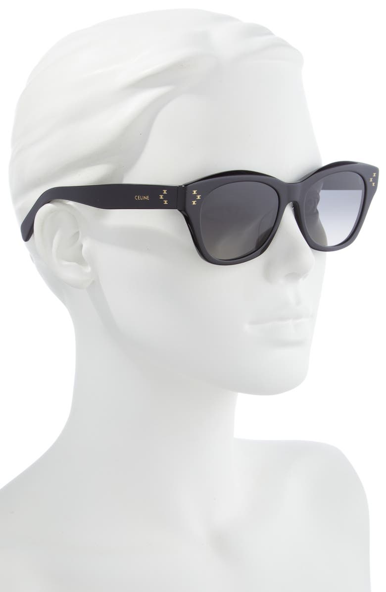CELINE Mini Triomphe 55mm Round Sunglasses, Alternate, color, 