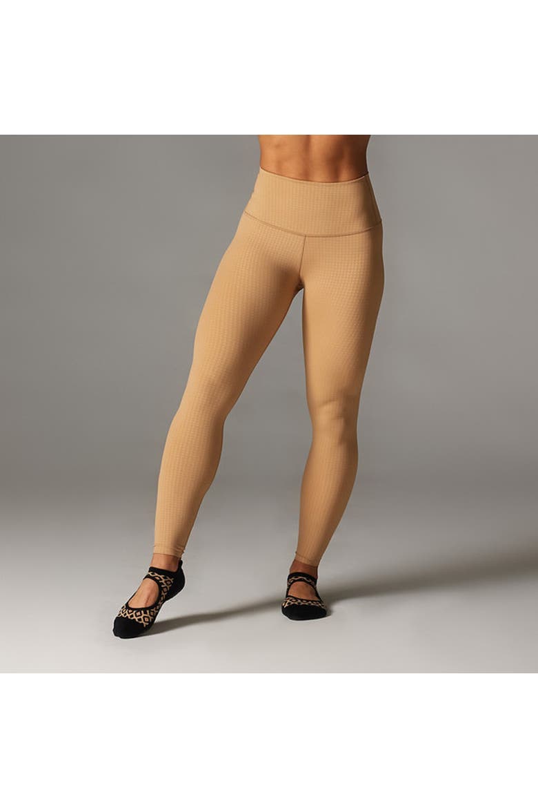 High Waisted Legging, Alternate, color, CAMEL HOUNDSTOOTH