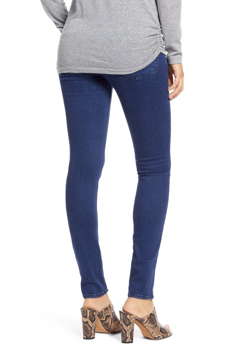 Over the Belly Maternity Skinny Jeans, Alternate, color, INDIGO