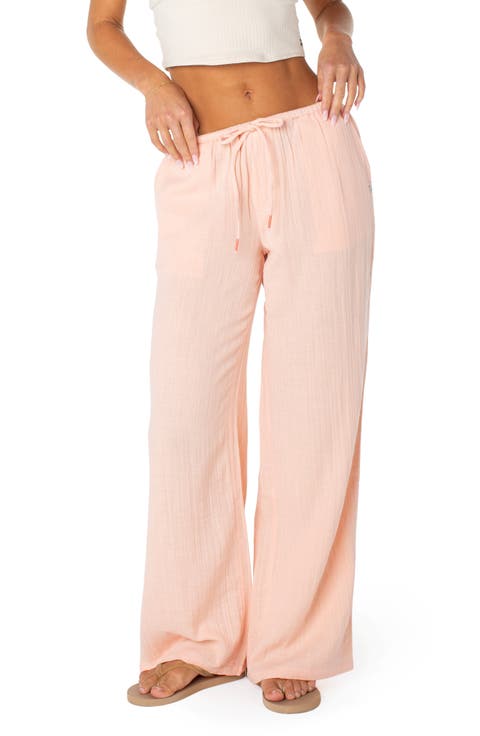 Iyla Cotton Crinkle Gauze Wide Leg Pants