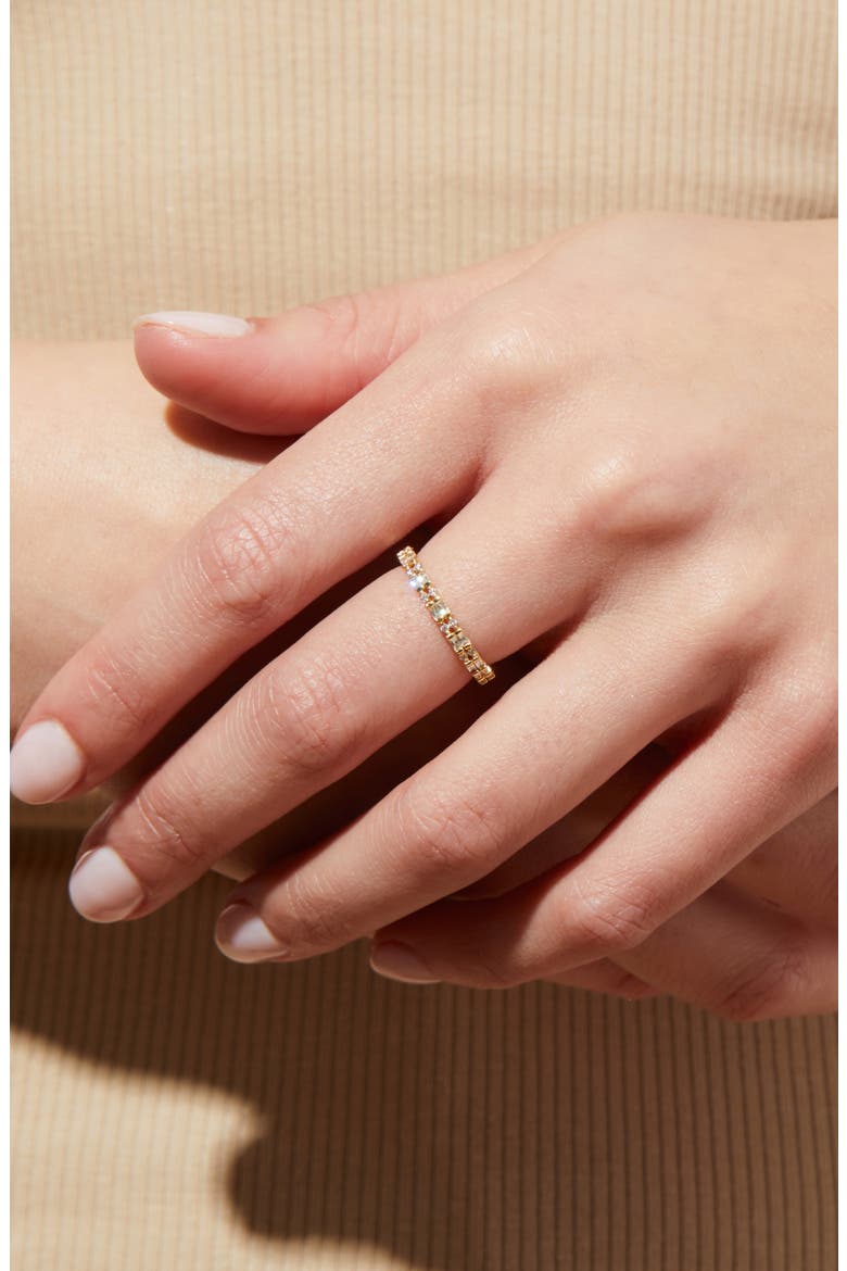 Darcy Cubic Zirconia Stackable Ring, Alternate, color, GOLD CLEAR