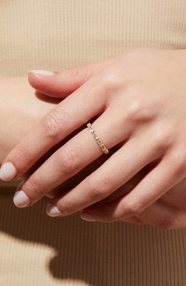 Ana Luisa Darcy Cubic Zirconia Stackable Ring, Alternate, color, Gold / Clear