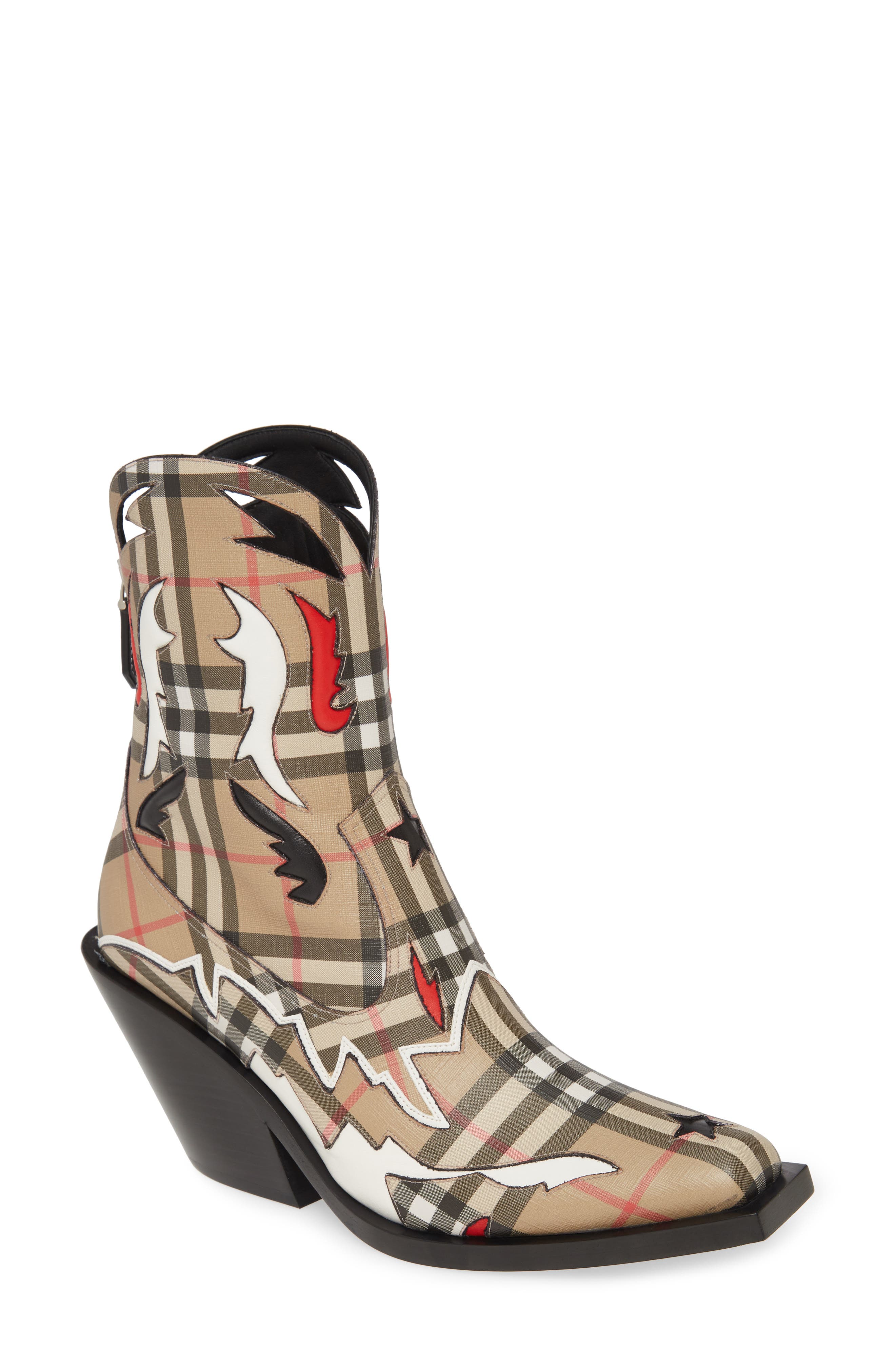 Burberry ウエスタンブーツ Burberry Matlock E-Canvas Cowboy Boot (Women) | Nordstrom