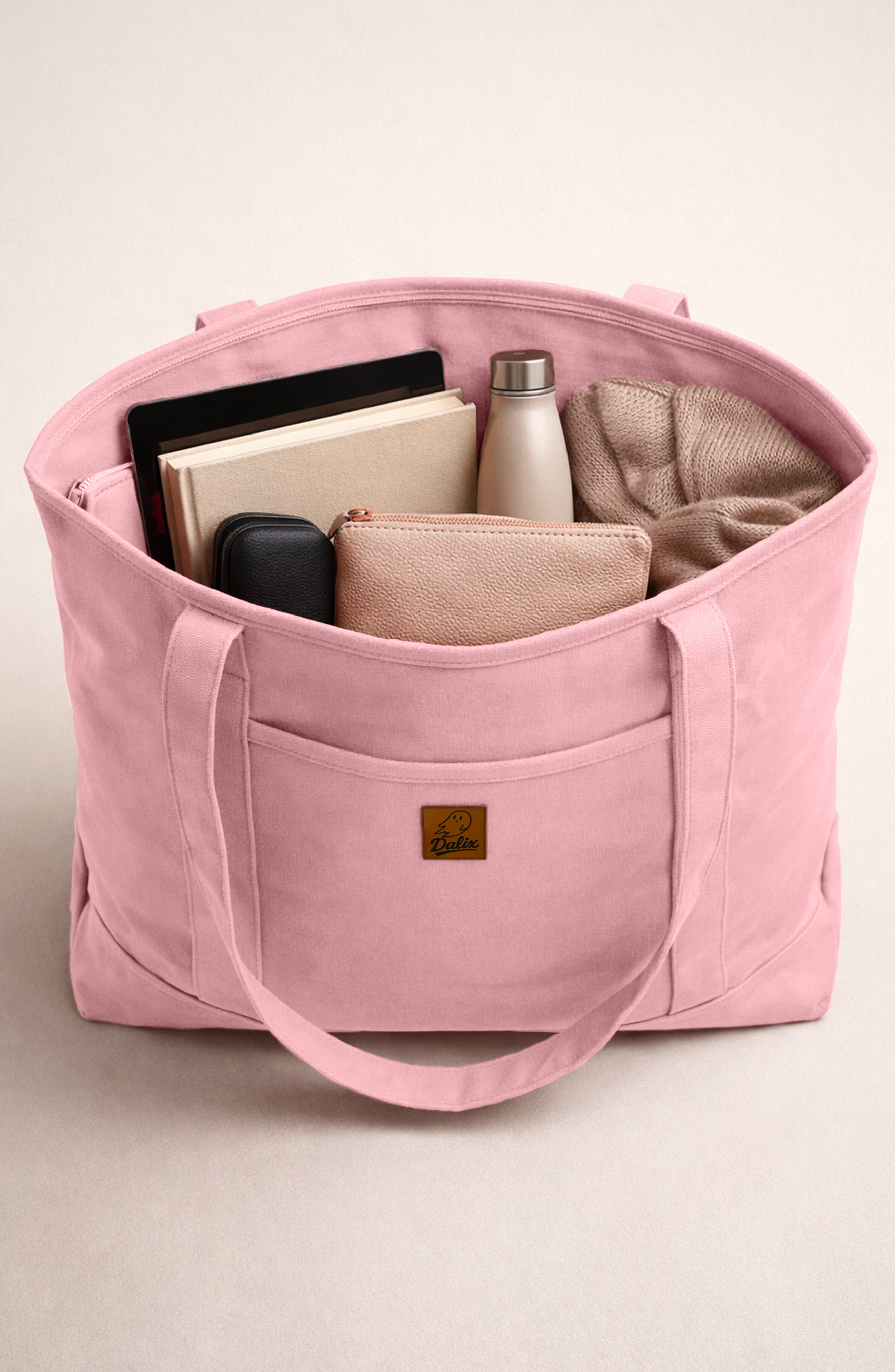 Ghost 23" Carryall Canvas Tote Bag, Alternate, color, Light Pink