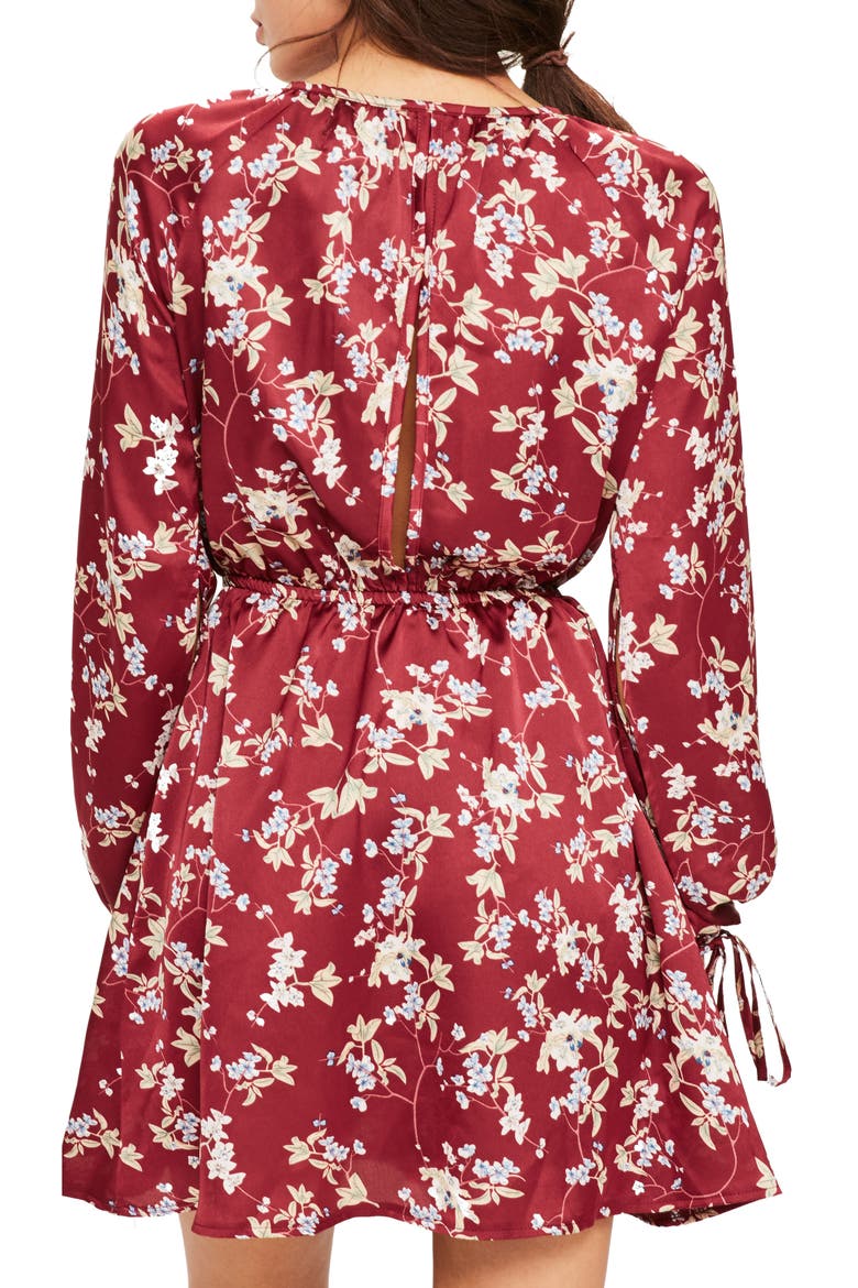 Wrap Dress, Alternate, color, BURGUNDY