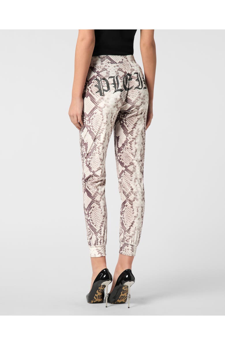 PHILIPP PLEIN Jogging Pants All-Over Python Women, Alternate, color, Beige