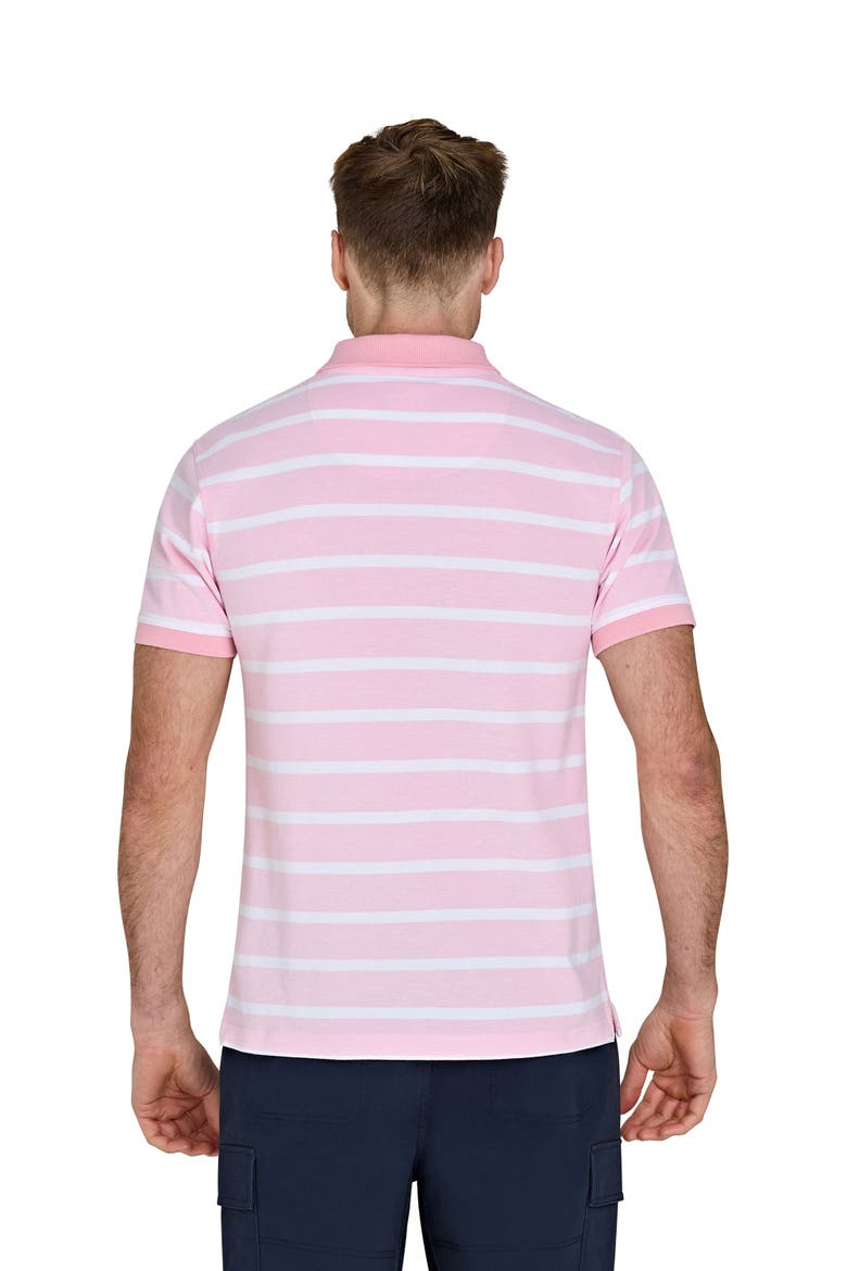 Birdseye Stripe Pique Polo, Alternate, color, Pink