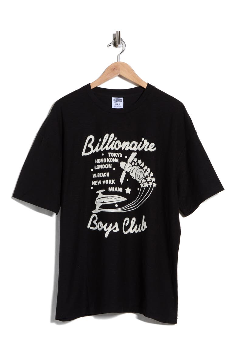 Global Embroidered T-Shirt, Alternate, color, BLACK