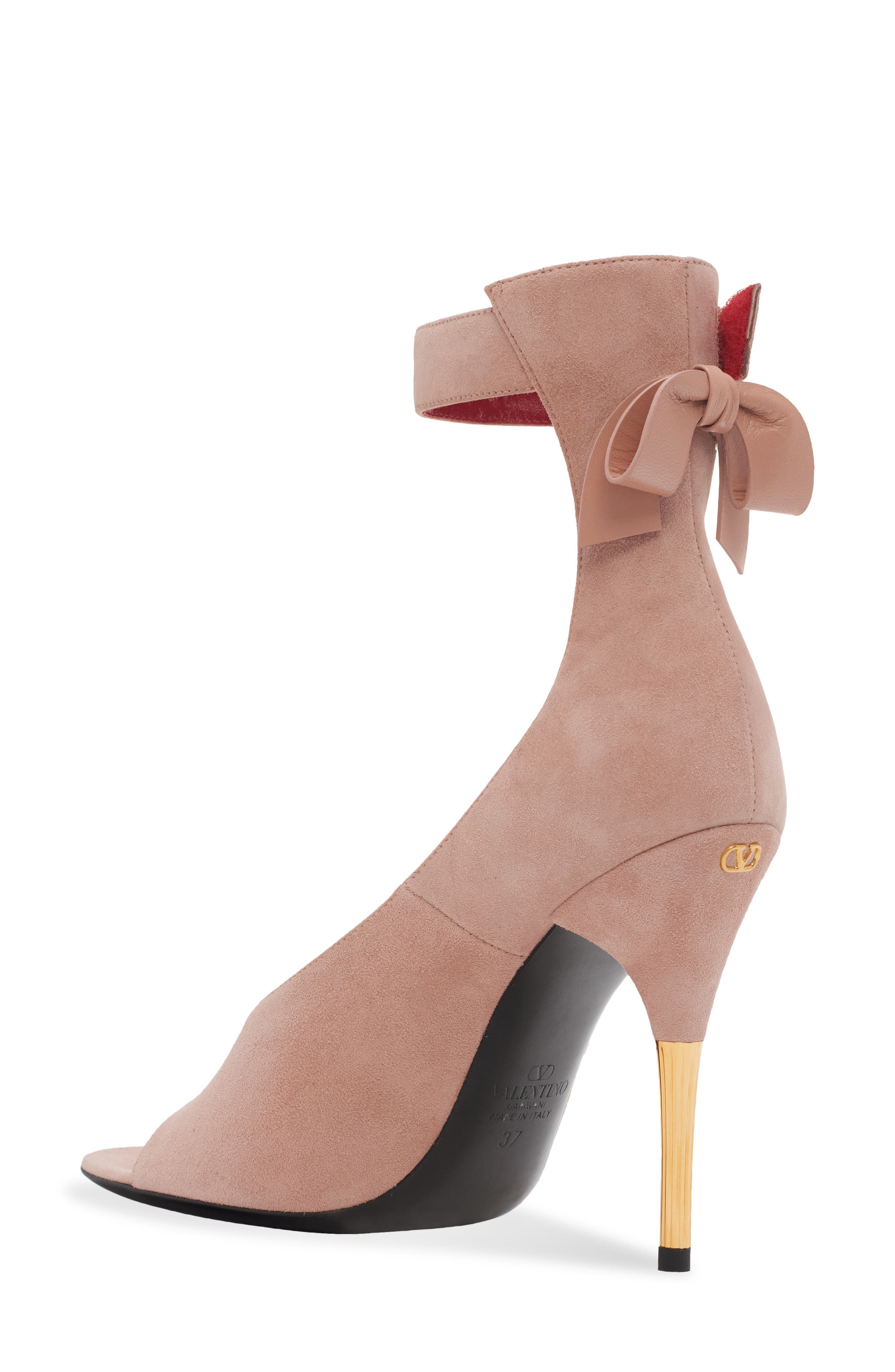Fatale Ankle Strap Peep Toe Sandal, Alternate, color, PALE ROSE