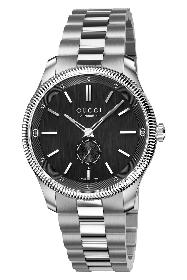 G-Timeless Automatic Bracelet Watch, 40mm, Main, color, SILVER