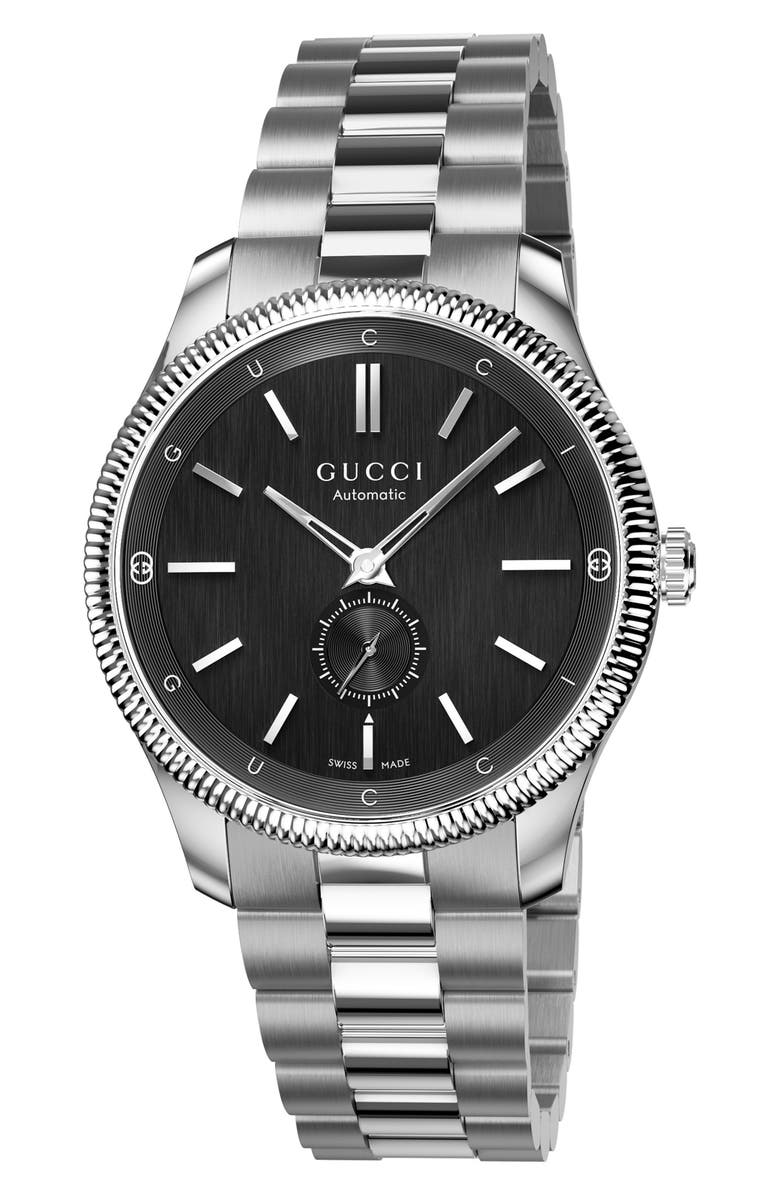 Gucci G-Timeless Automatic Bracelet Watch, 40mm, Main, color, Silver