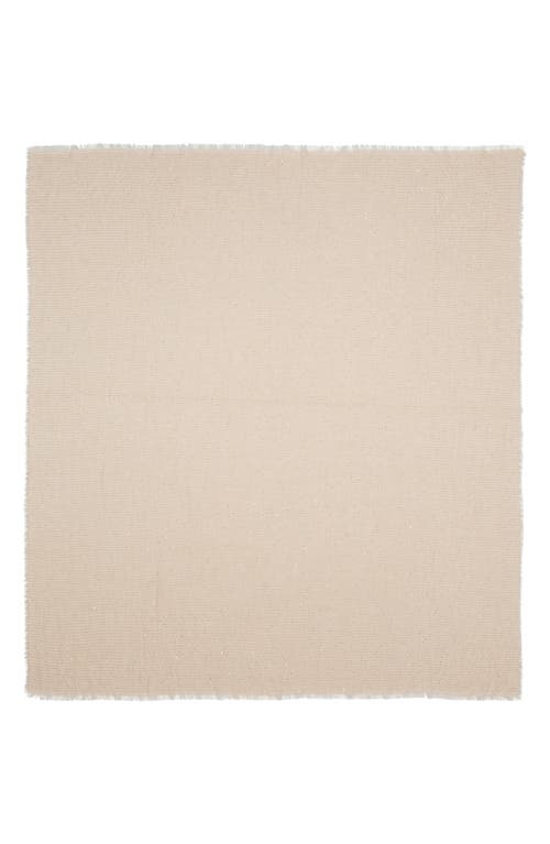 Rag & Bone Stella Sequin Virgin Wool Blend Square Scarf In Sand